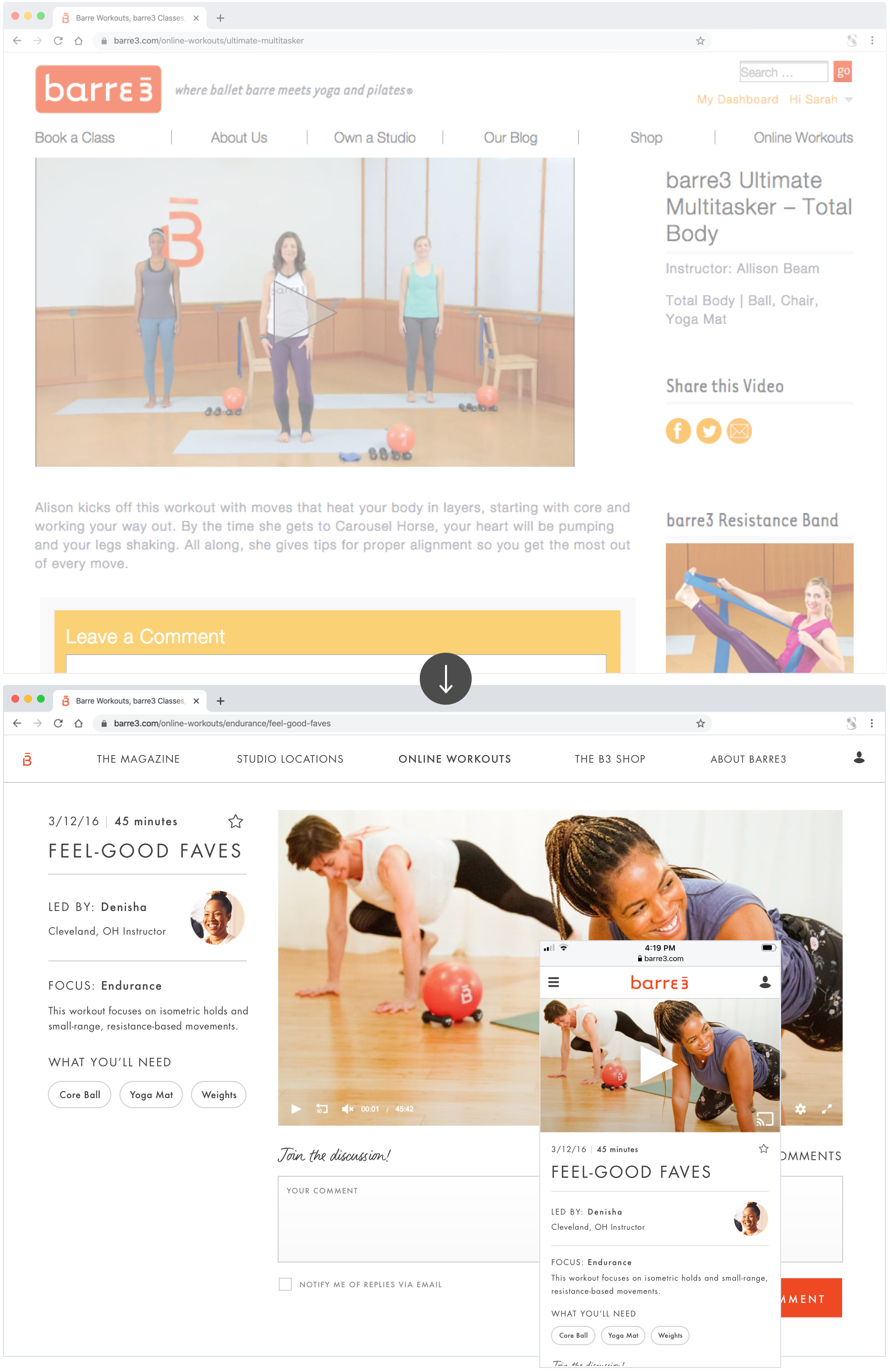 barre3 Rebrand Workout